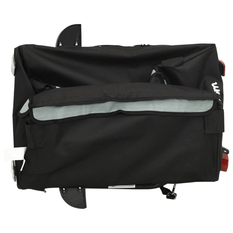 vidaXL velosipēda piekabe, 30 kg, melna un pelēka , dzelzs