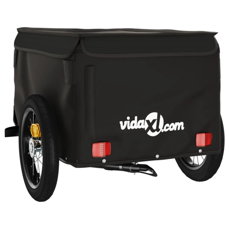 vidaXL velosipēda piekabe, 30 kg, melna, dzelzs
