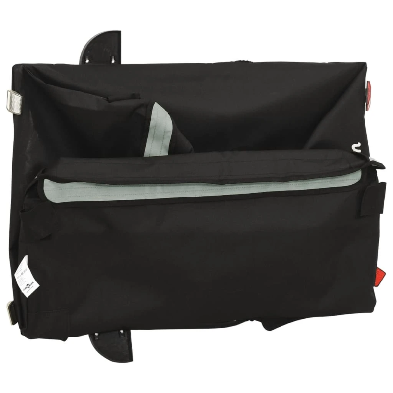 vidaXL velosipēda piekabe, 45 kg, melna un pelēka, dzelzs