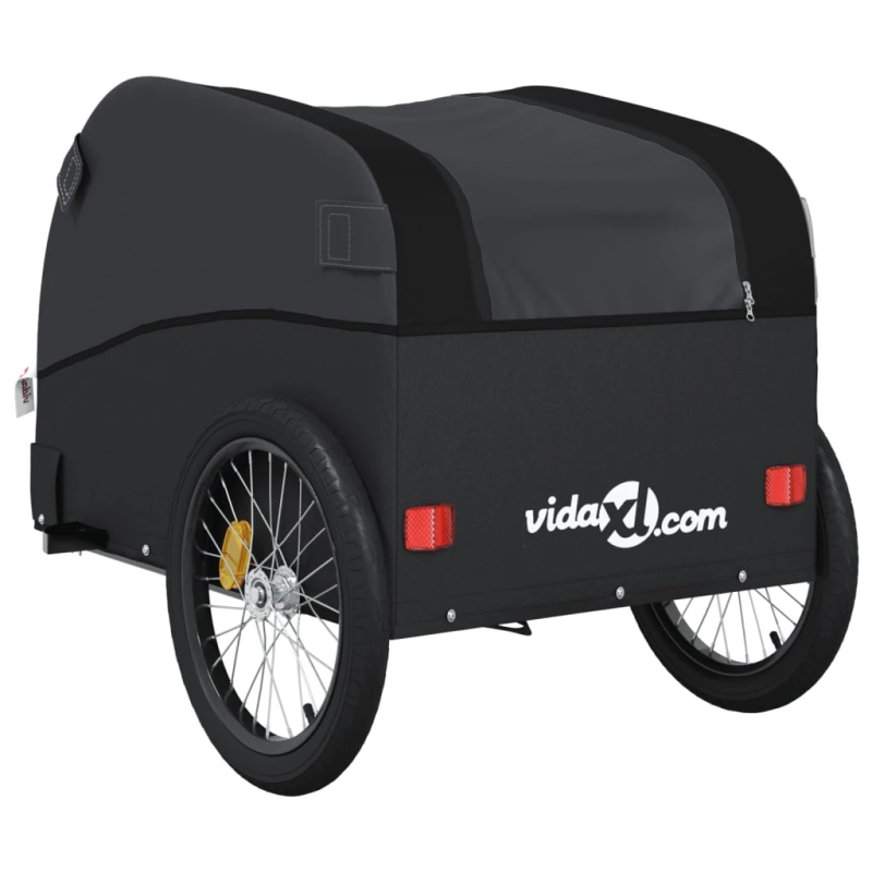 vidaXL velosipēda piekabe, 30 kg, melna, dzelzs