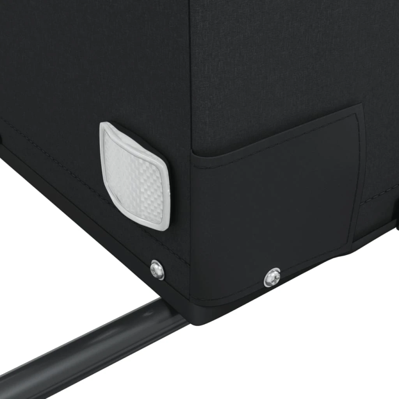 vidaXL velosipēda piekabe, 45 kg, melna un oranža, dzelzs