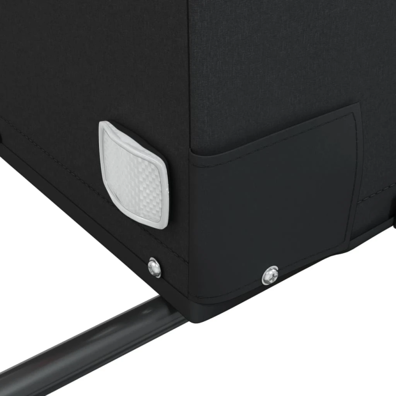 vidaXL velosipēda piekabe, 45 kg, melna un sarkana, dzelzs