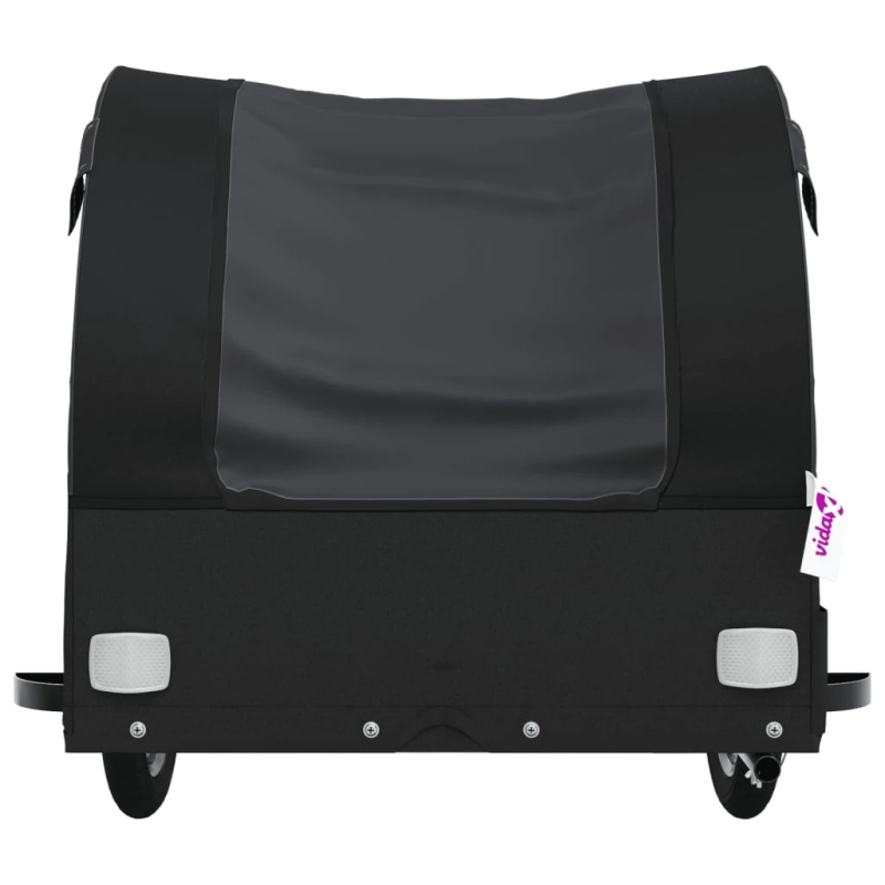 vidaXL velosipēda piekabe, 45 kg, melna, dzelzs