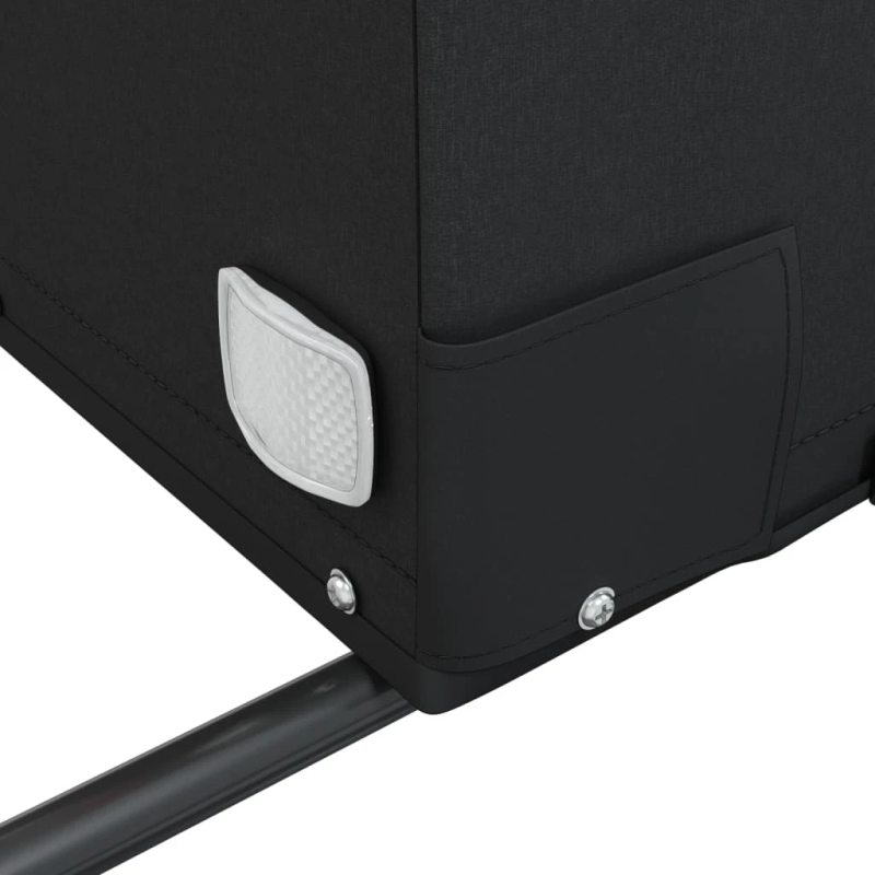 vidaXL velosipēda piekabe, 45 kg, melna un zila, dzelzs