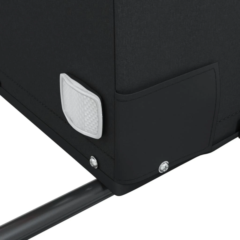 vidaXL velosipēda piekabe, 45 kg, melna, dzelzs