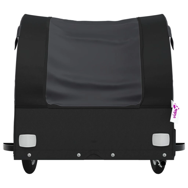vidaXL velosipēda piekabe, 45 kg, melna, dzelzs