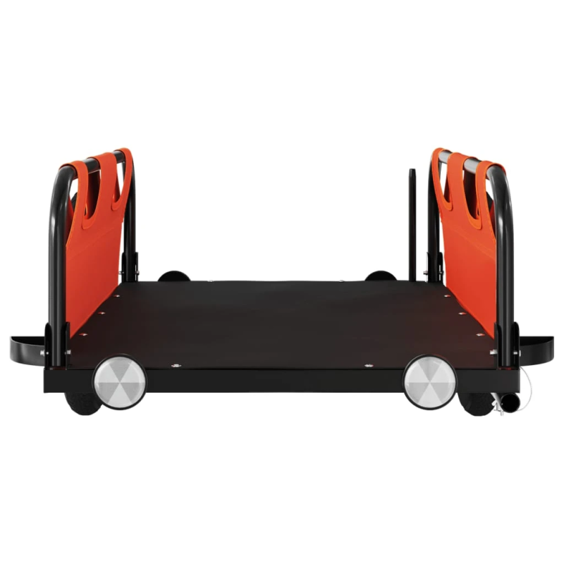 vidaXL mājdzīvnieku velo piekabe, oranža, Oksfordas audums un dzelzs