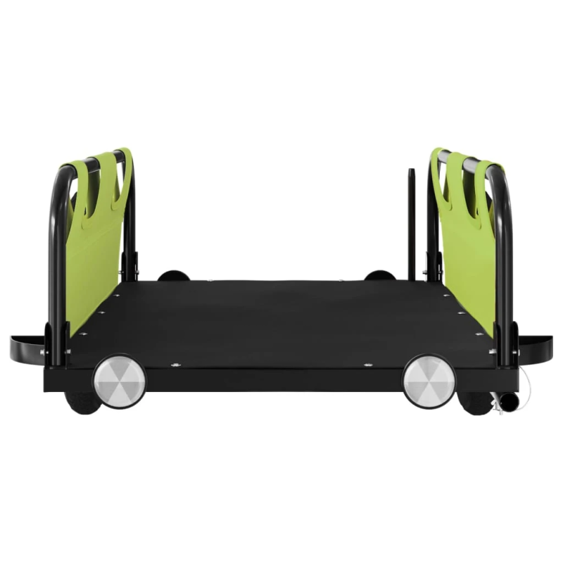 vidaXL velosipēda piekabe, zaļa, Oksfordas audums, dzelzs