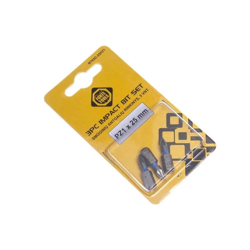 Triecienskrūvgrieža biti Forte Tools BT03C, PZ1, 25 mm