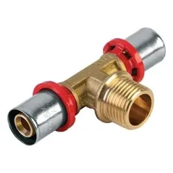 Адаптер TDM Brass 1660, 90 град, 16mm x 1-2, латунь