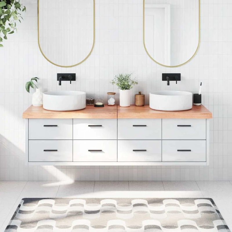 vidaXL vannasistabas letes virsma 180x60x,2-6,cm apstrādāts masīvkoks