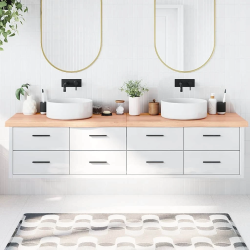 vidaXL vannasistabas letes virsma 220x50x,2-6,cm apstrādāts masīvkoks