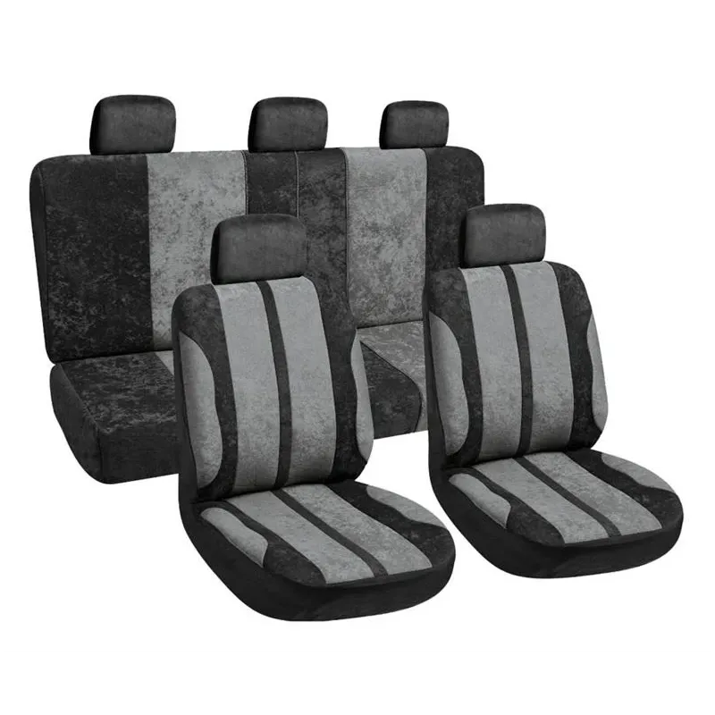 Automašīnu sēdekļu pārvalks Autoserio, melna krās.-pelēka krās., 8 gab.