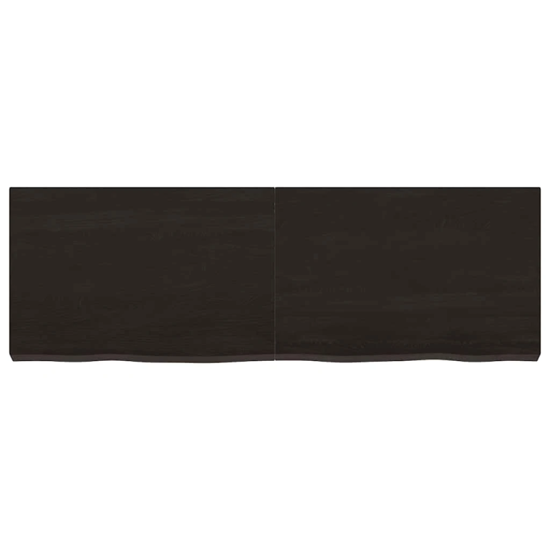 vidaXL vannasistabas virsma, tumši brūna, 120x40x,2-6, cm, masīvkoks