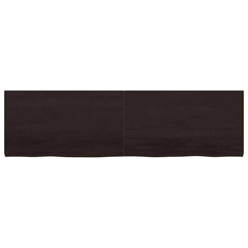 vidaXL vannasistabas virsma, tumši brūna, 180x50x,2-4, cm, masīvkoks
