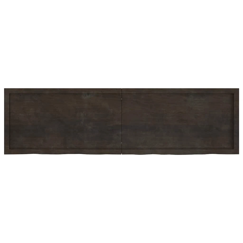 vidaXL vannasistabas virsma, tumši brūna, 180x50x,2-6, cm, masīvkoks