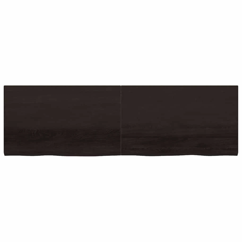 vidaXL vannasistabas virsma, tumši brūna, 200x60x,2-4, cm, masīvkoks