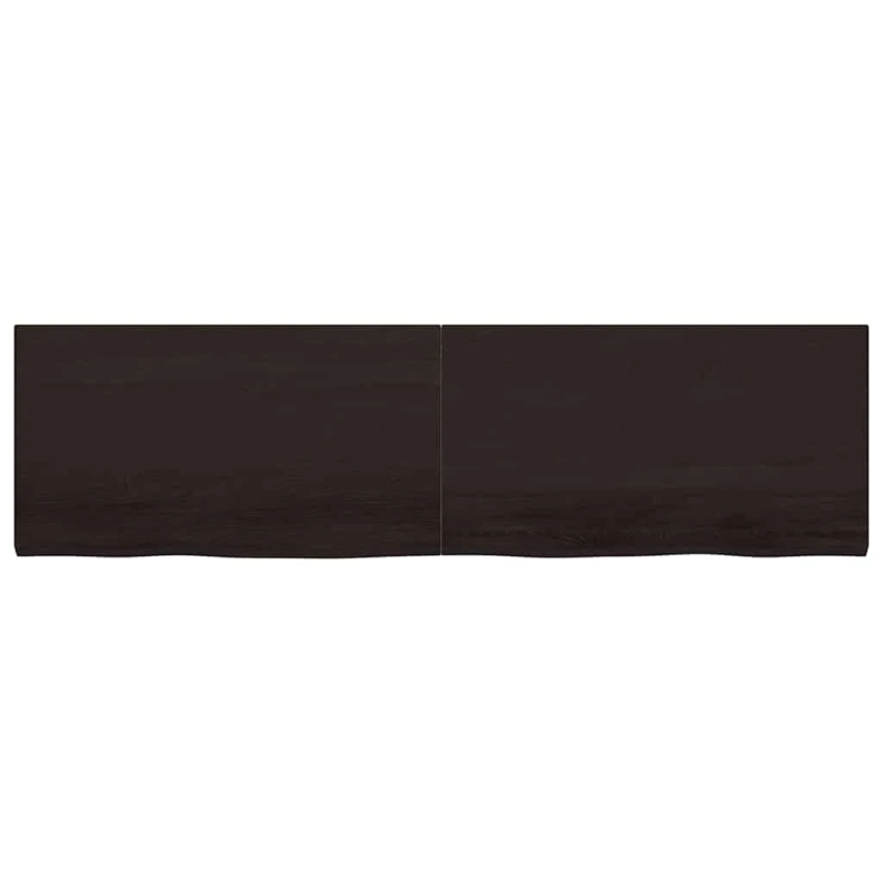 vidaXL vannasistabas virsma, tumši brūna, 220x60x,2-4, cm, masīvkoks