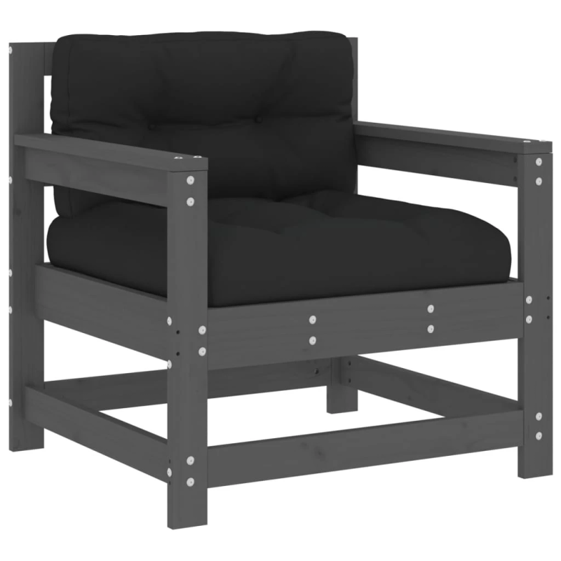 vidaXL 7-daļīgs dārza atpūtas mēbeļu komplekts ar matračiem, masīvkoks