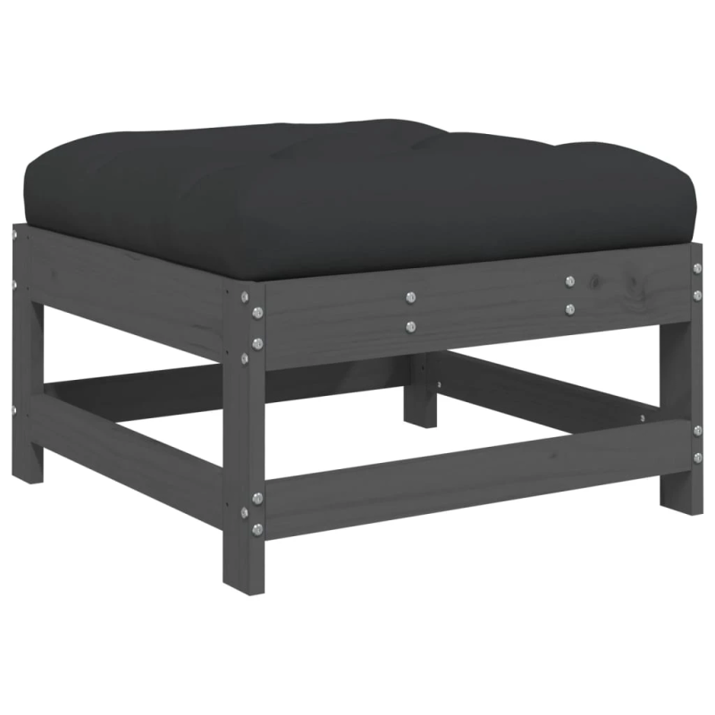 vidaXL 4-daļīgs dārza atpūtas mēbeļu komplekts ar matračiem, masīvkoks