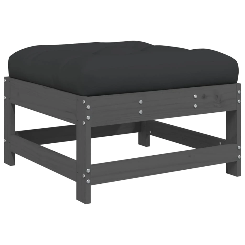 vidaXL 5-daļīgs dārza atpūtas mēbeļu komplekts ar matračiem, masīvkoks