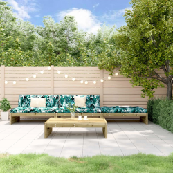 vidaXL 4-daļīgs dārza atpūtas mēbeļu komplekts ar matračiem, priede