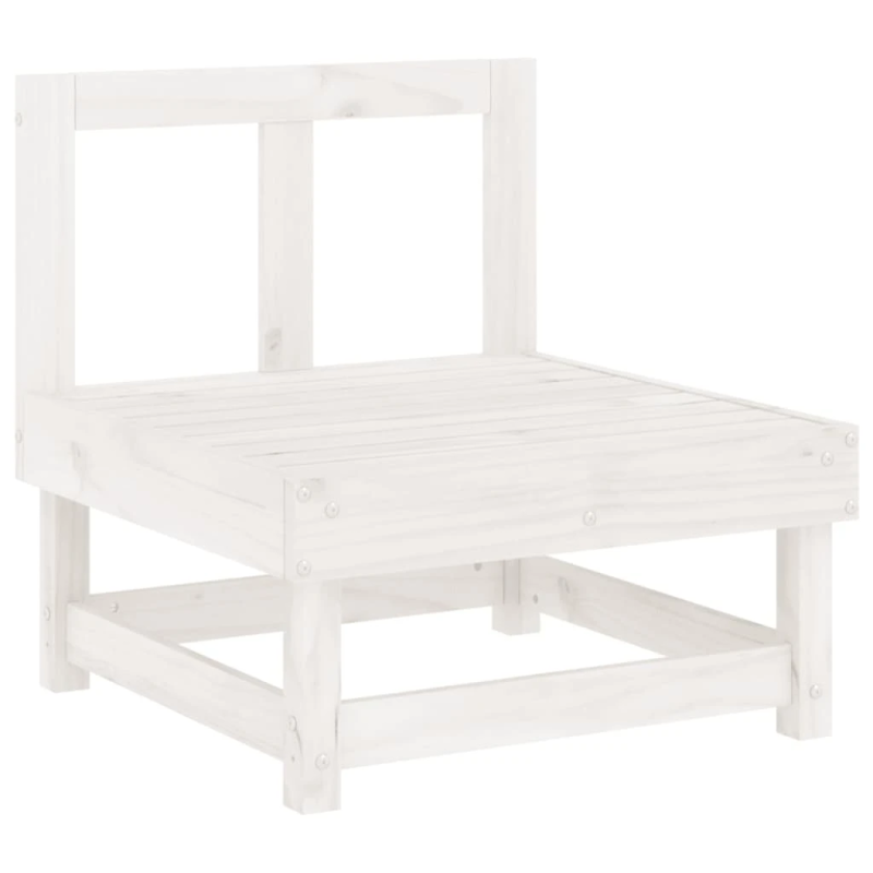 vidaXL 5-daļīgs dārza atpūtas mēbeļu komplekts, balts priedes koks