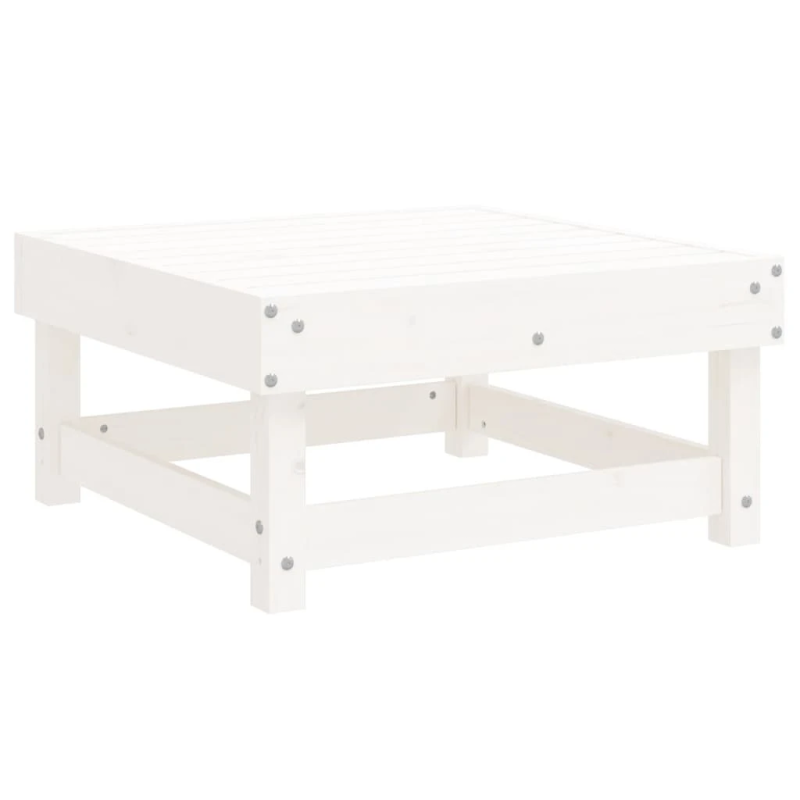 vidaXL Sodo poilsio baldų komplektas, 6 dalių, baltas, pušies masyvas