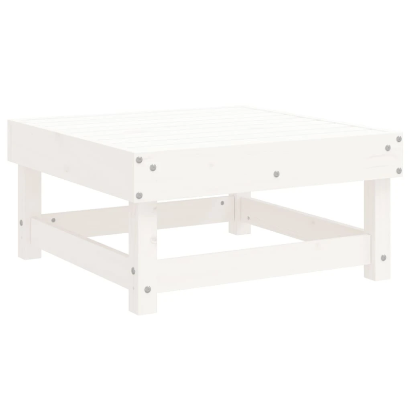 vidaXL 4-daļīgs dārza atpūtas mēbeļu komplekts, balts priedes koks