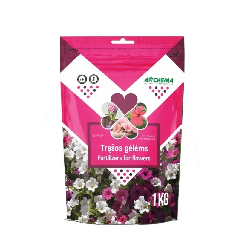 Mēslojums ziediem Agrochema, lielam apjomam, 1 kg