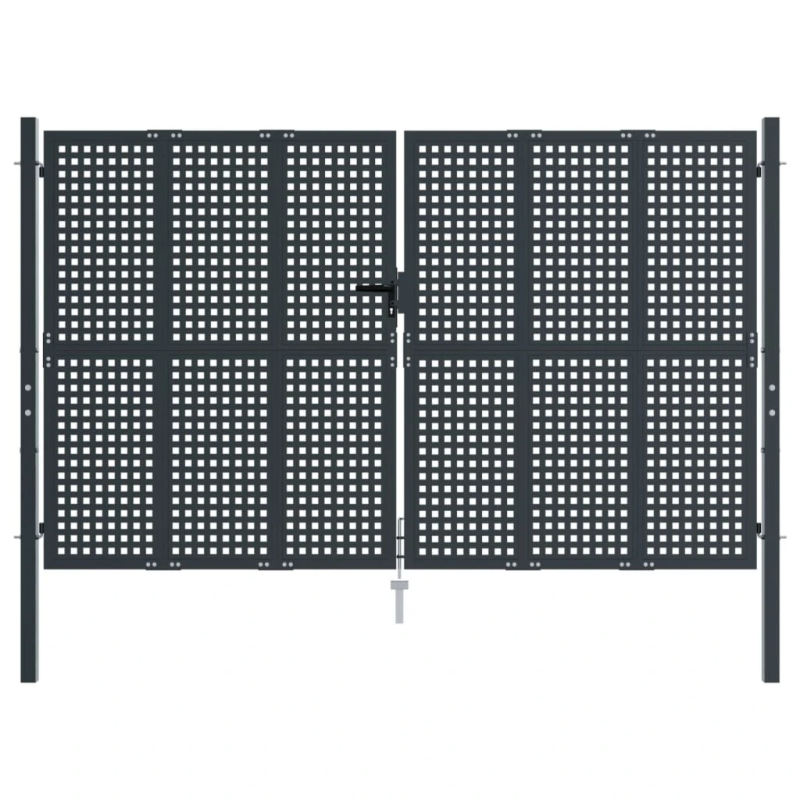 vidaXL dārza vārti, antracīta krāsā, 300x175 cm, tērauds