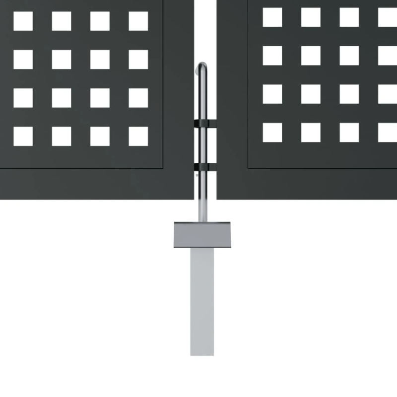 vidaXL dārza vārti, antracīta krāsā, 400x150 cm, tērauds