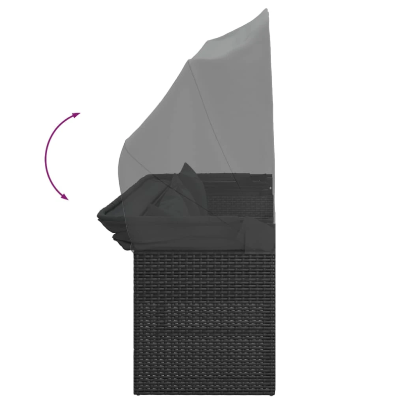 vidaXL 4-daļīgs dārza dīvāna komplekts ar matračiem, PE rotangpalma