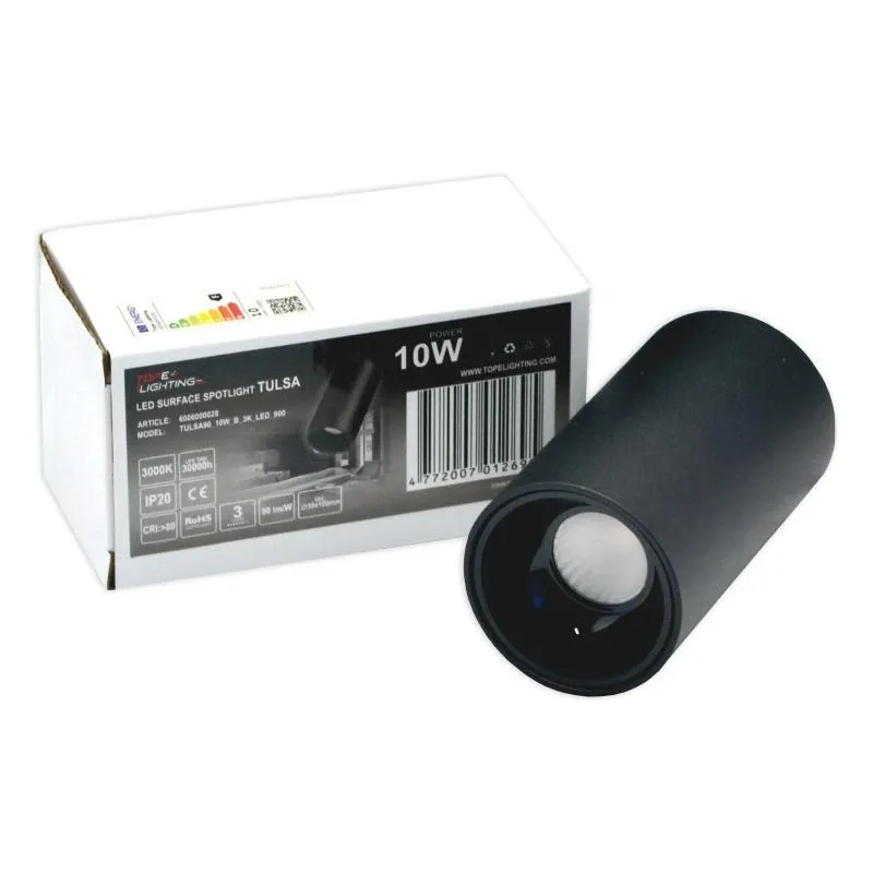 Mont gaismas led 10w 900lm. 3000k melns