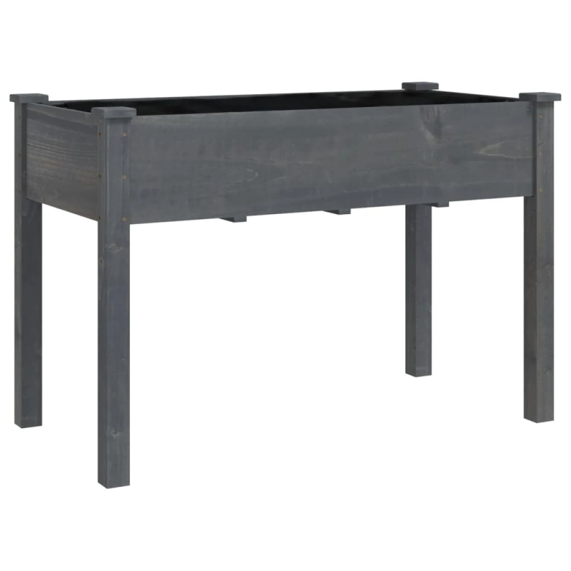 vidaXL puķu kaste ar ieliktni, 118x59x80 cm, egles masīvkoks