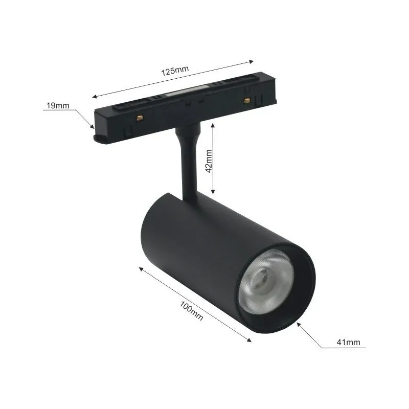 Lampa sliežu sistēmai Modoled Magnetic MLP1042M, LED, 3000 - 6000 °K, 1 x 7 W