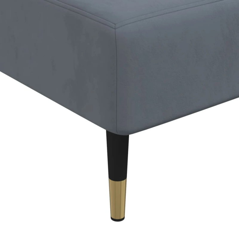 vidaXL atpūtas zvilnis, tumši pelēks samts