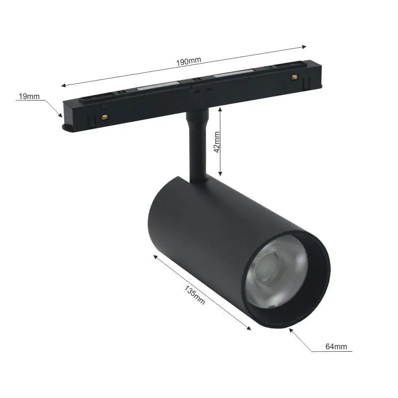 Lampa sliežu sistēmai Modoled Magnetic MLP1044M, LED, 3000 - 6000 °K, 1 x 20 W