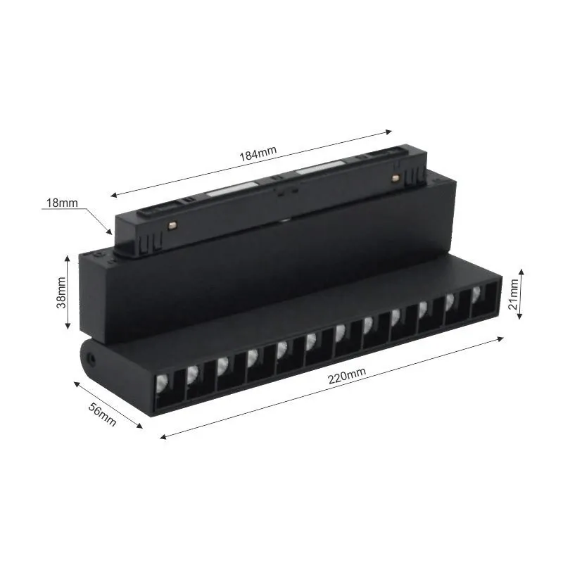 Lampa sliežu sistēmai Modoled Magnetic MLP1046M, LED, 3000 - 6000 °K, 1 x 12 W