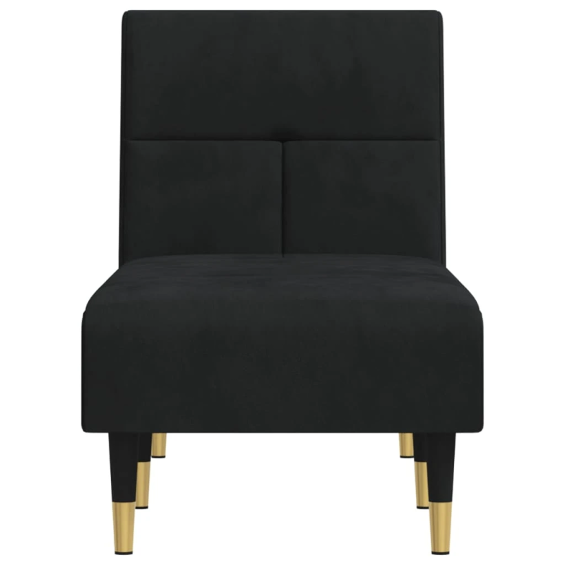 vidaXL atpūtas zvilnis, melns samts