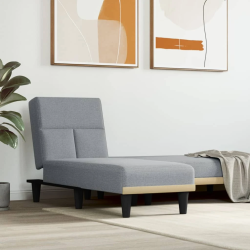 vidaXL atpūtas zvilnis, gaiši pelēks audums