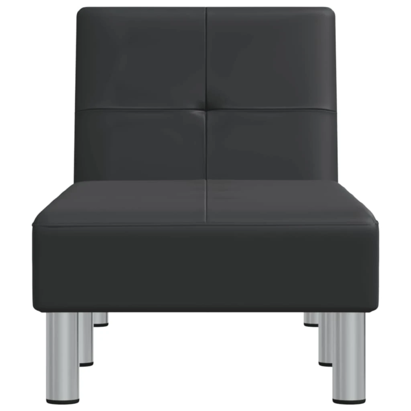 vidaXL zvilnis, melna mākslīgā āda