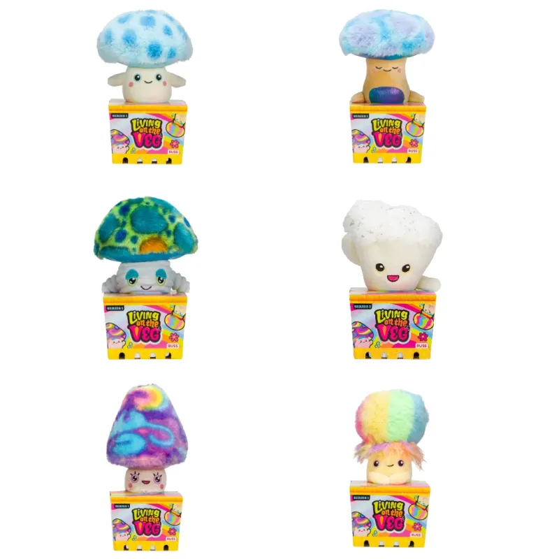 LIVING ON THE VEG S1 Plīša rotaļlieta Funguys, 15 cm