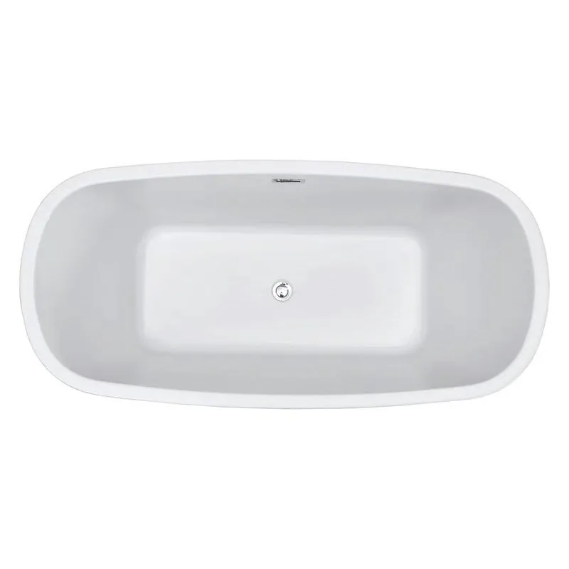 Vanna, brīvi novietots Masterjero, 170 cm x 78 cm x 60 cm, ovāla, balta krās.