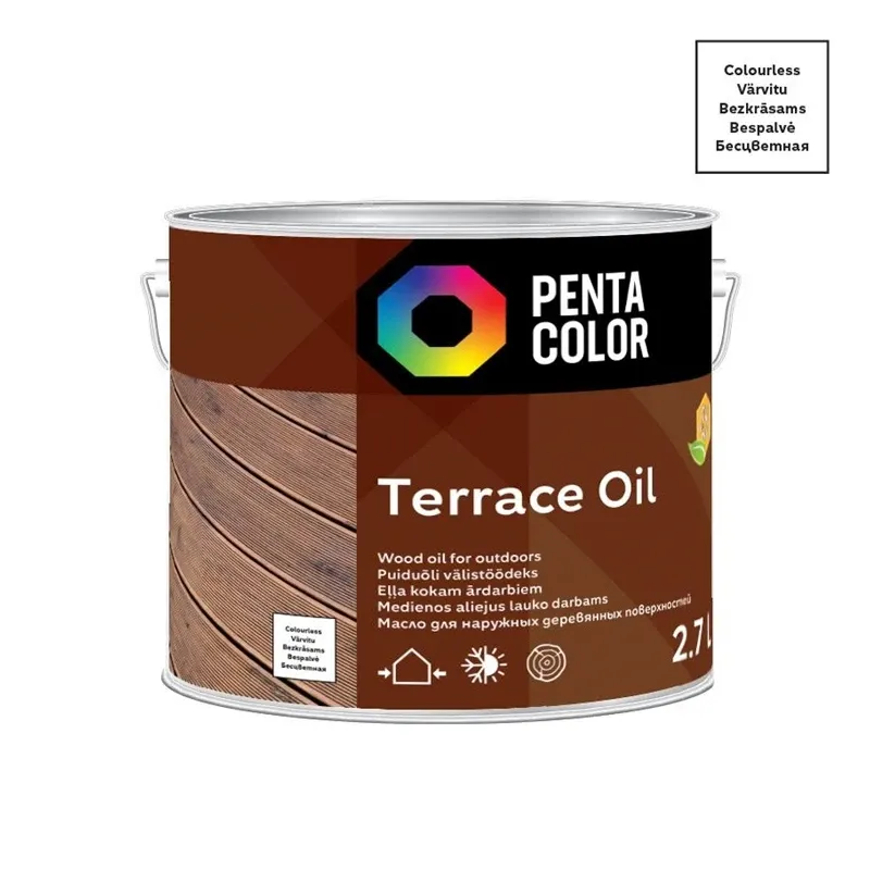 Eļļa terasēm Pentacolor Terrace Oil, 2.7 l