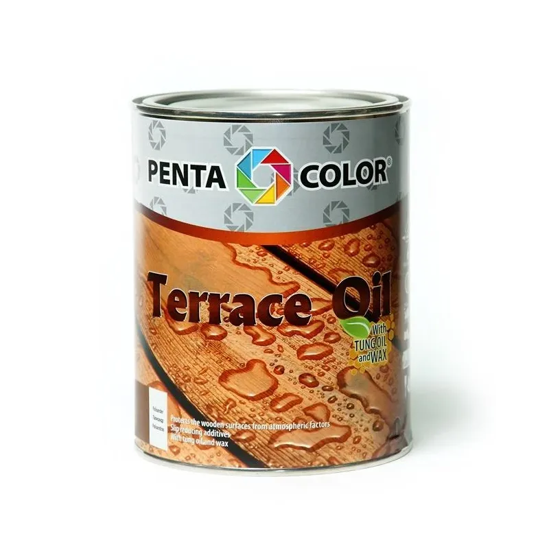 Eļļa terasēm Pentacolor Terrace Oil, melna krās., 0.9 l