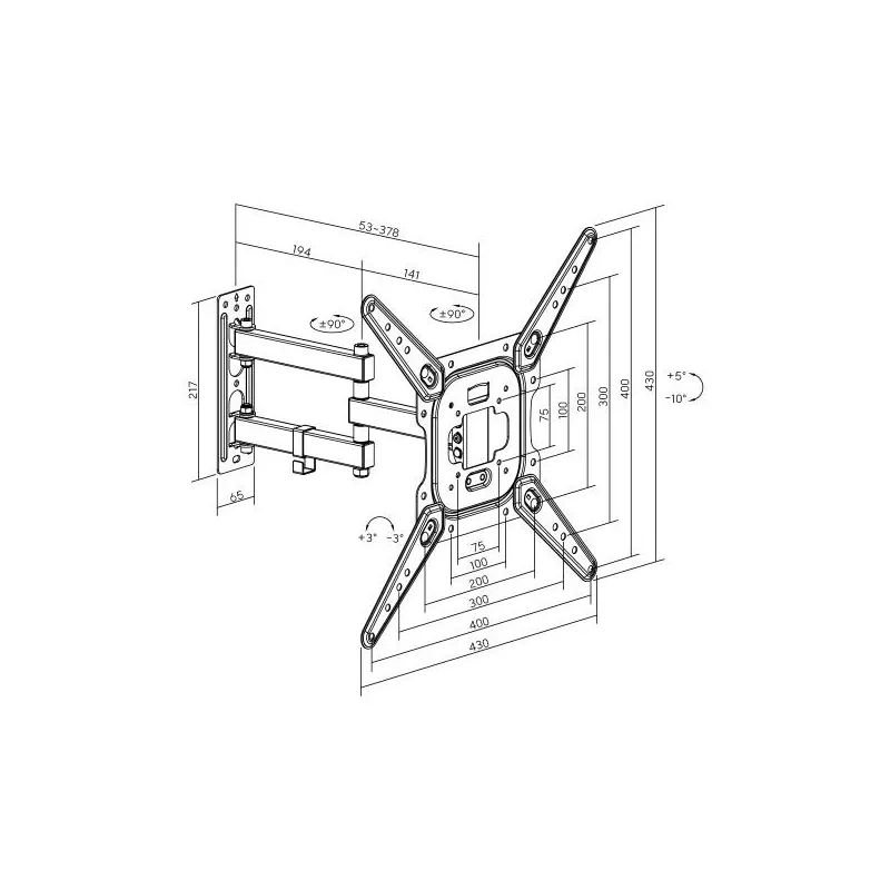 TV turētājs Standart KL22-22F, 23-42, 35 kg