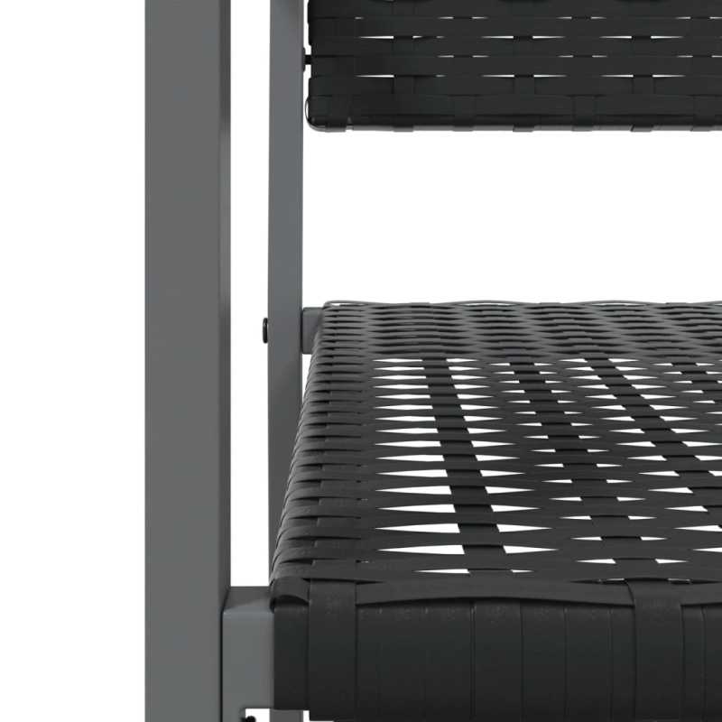 vidaXL 3-daļīgs dārza mēbeļu komplekts, pelēka PE rotangpalma, tērauds