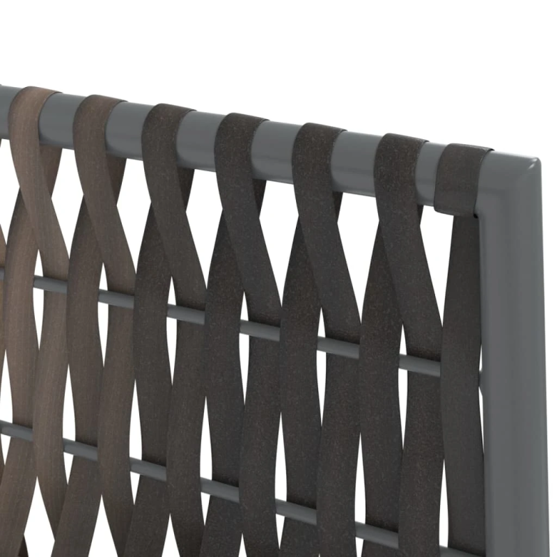 vidaXL 7-daļīgs dārza mēbeļu komplekts, matrači, rotangpalma, tērauds