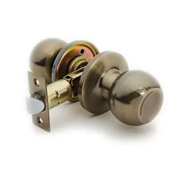 Door knob lock 607 ab antique brass